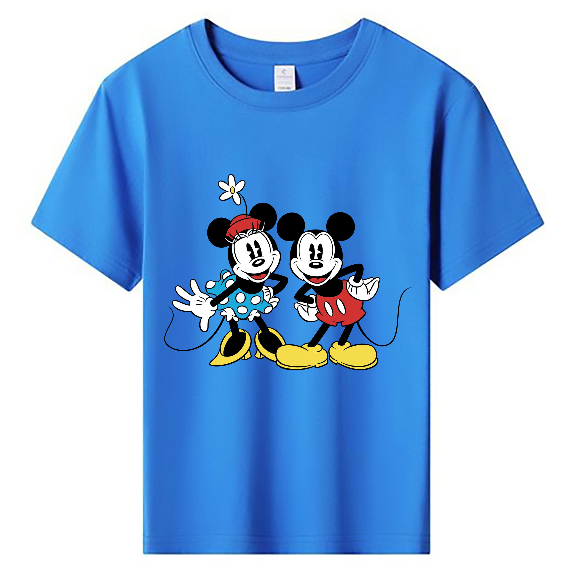ミッキーマウス Mickey Mouse 綿100％キッズTシャツ（フロントプリント）